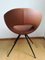 Fauteuil Rond Vintage en Faux Cuir Cognac, 1980s 4