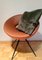 Vintage Round Lounge Chair in Cognac Faux-Leather, 1980s, Image 8