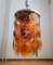 Lámpara de araña de cristal de Murano ámbar con 48 discos, Imagen 8