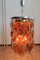 Lámpara de araña de cristal de Murano ámbar con 48 discos, Imagen 3