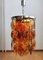 Amber Murano Glass Chandelier with 48 Discs, Image 1