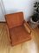 Mid-Century Modern Yugoslavian Lounge Chair in Brown Fabric with Wooden Frame 6