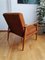 Mid-Century Modern Yugoslavian Lounge Chair in Brown Fabric with Wooden Frame 9