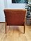 Mid-Century Modern Yugoslavian Lounge Chair in Brown Fabric with Wooden Frame 4