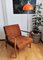 Mid-Century Modern Yugoslavian Lounge Chair in Brown Fabric with Wooden Frame 8