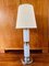 Vintage Space Age White Chrome Table Lamp, 1970s, Image 1