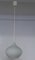 Lampada da soffitto vintage con paralume a forma di pera in vetro opalino bianco, anni '80, Immagine 1