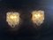 Vintage Italian Murano Wall Lights with Ten White Amber Trasparent Glasses, 1988, Set of 2 12