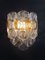 Vintage Italian Murano Wall Lights with Ten White Amber Trasparent Glasses, 1988, Set of 2 14