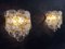 Vintage Italian Murano Wall Lights with Ten White Amber Trasparent Glasses, 1988, Set of 2 11
