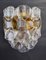 Vintage Italian Murano Wall Lights with Ten White Amber Trasparent Glasses, 1988, Set of 2 4