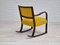 Danish Wool Rocking Chair by Fritz Hansen for Kvadrat Furniture, 1950s 8