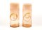 Asymmetrical Vases in Smoked Pink Powder and Caramel Glass, Set of 2 1