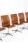 Oxford Swivel Chairs in Brown Leather by Arne Jacobsen, Denmark, 1965, Set of 5 2