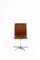 Oxford Swivel Chairs in Brown Leather by Arne Jacobsen, Denmark, 1965, Set of 5 5
