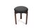 Danish Height-Adjustable Stool with Black Leather, 1960 1