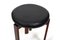 Danish Height-Adjustable Stool with Black Leather, 1960 3