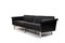 Large Danish Sofa in Leather with Chrome Legs and Teak Ends, Image 2