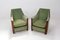 Art Deco Easy Chairs in Velvet Green, Set of 2 8