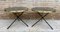 Mid-Century Italian Side Tables in Brass and Iron with Marble-Top, Set of 2, Image 8