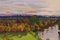 Gary Jackson, Richmond Terrace, Autumn Sunset, Oil on Board, Framed 6