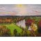 Gary Jackson, Richmond Terrace, Autumn Sunset, Oil on Board, Framed 2