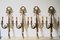Antike französische Wandlampen aus Metall mit Schleife, 1920er, 4er Set 9
