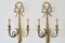Antike französische Wandlampen aus Metall mit Schleife, 1920er, 4er Set 7