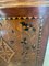 Orologio antico in legno di quercia intarsiato e mogano di Rowntree, Immagine 10