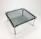 Coffee Table in Smoked Glass with Chrome Tubular, 1970s 4