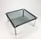 Coffee Table in Smoked Glass with Chrome Tubular, 1970s 2