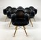 Daw Chairs in Black by Charles & Ray Eames for Vitra, 2000s, Set of 6 1