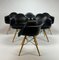 Daw Chairs in Black by Charles & Ray Eames for Vitra, 2000s, Set of 6 3