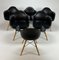 Daw Chairs in Black by Charles & Ray Eames for Vitra, 2000s, Set of 6 4