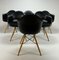 Daw Chairs in Black by Charles & Ray Eames for Vitra, 2000s, Set of 6 6