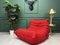 Roset Togo Chaise Longue in Red from Ligne Roset, Image 2