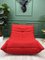 Roset Togo Chaise Longue in Red from Ligne Roset 1