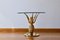 Table Basse Sculpturale Ananas Hollywood Regency en Laiton et Verre, 1970s 2