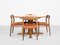 Mid-Century Danish Round Extendable Dining Table in Solid Oak, 1960s, Image 3