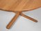 Mid-Century Danish Round Extendable Dining Table in Solid Oak, 1960s, Image 4