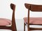 Mid-Century Danish Chairs in Teak and Fabric by Schiønning & Elgaard 1960s, Set of 6, Image 8