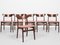 Mid-Century Danish Chairs in Teak and Fabric by Schiønning & Elgaard 1960s, Set of 6, Image 4