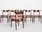 Mid-Century Danish Chairs in Teak and Fabric by Schiønning & Elgaard 1960s, Set of 6 3
