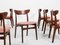 Mid-Century Danish Chairs in Teak and Fabric by Schiønning & Elgaard 1960s, Set of 6 2