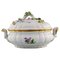 Meissen Porcelain Lidded Tureen With Hand-Painted Flowers and Gold Edge 1