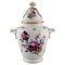 Große antike Dresden Vase aus handbemaltem Porzellan 1