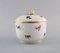 Antique Porcelain Lidded Bowl with Hand-Painted Flowers from Meissen 3
