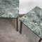 Tavolini quadrati in ottone e marmo verde, anni '80, set di 2, Immagine 25