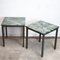 Brass and Green Marble Square Side Tables, 1980s, Set of 2 16