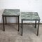 Brass and Green Marble Square Side Tables, 1980s, Set of 2 18